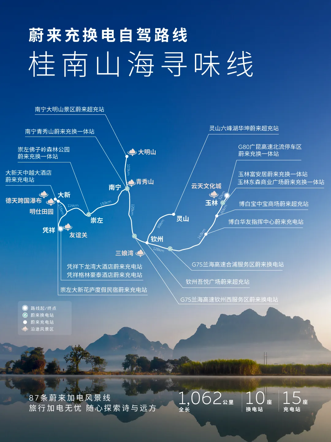 蔚来加电风景线桂南山水寻味线海报